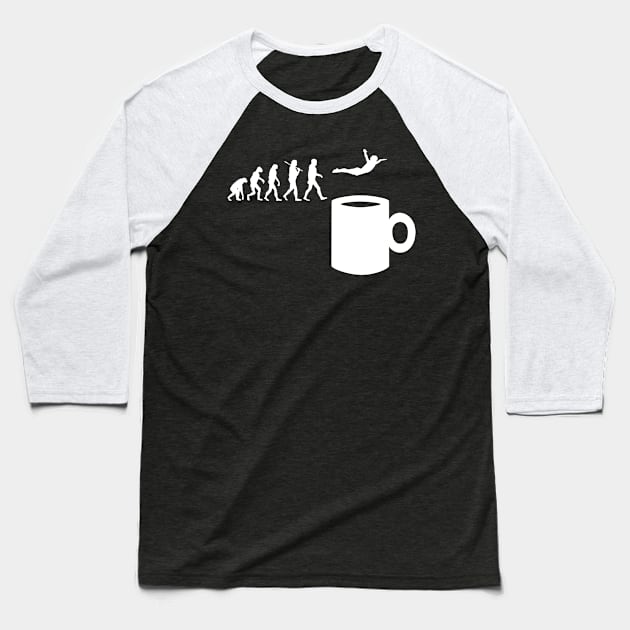 Evolution of Man and Coffee Baseball T-Shirt by Stacks